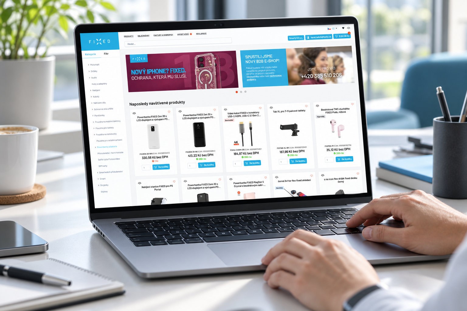 B2B e-shop a zákaznický portál FIXED propojený se SAP